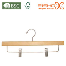 Eisho Wooden Bottom Hanger with Clips (MK13-2)